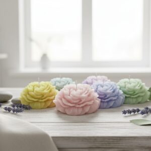 Scented Candle Pink Floral Peony